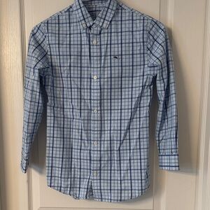 Boys Vineyard Vines Blue Plaid Shirt